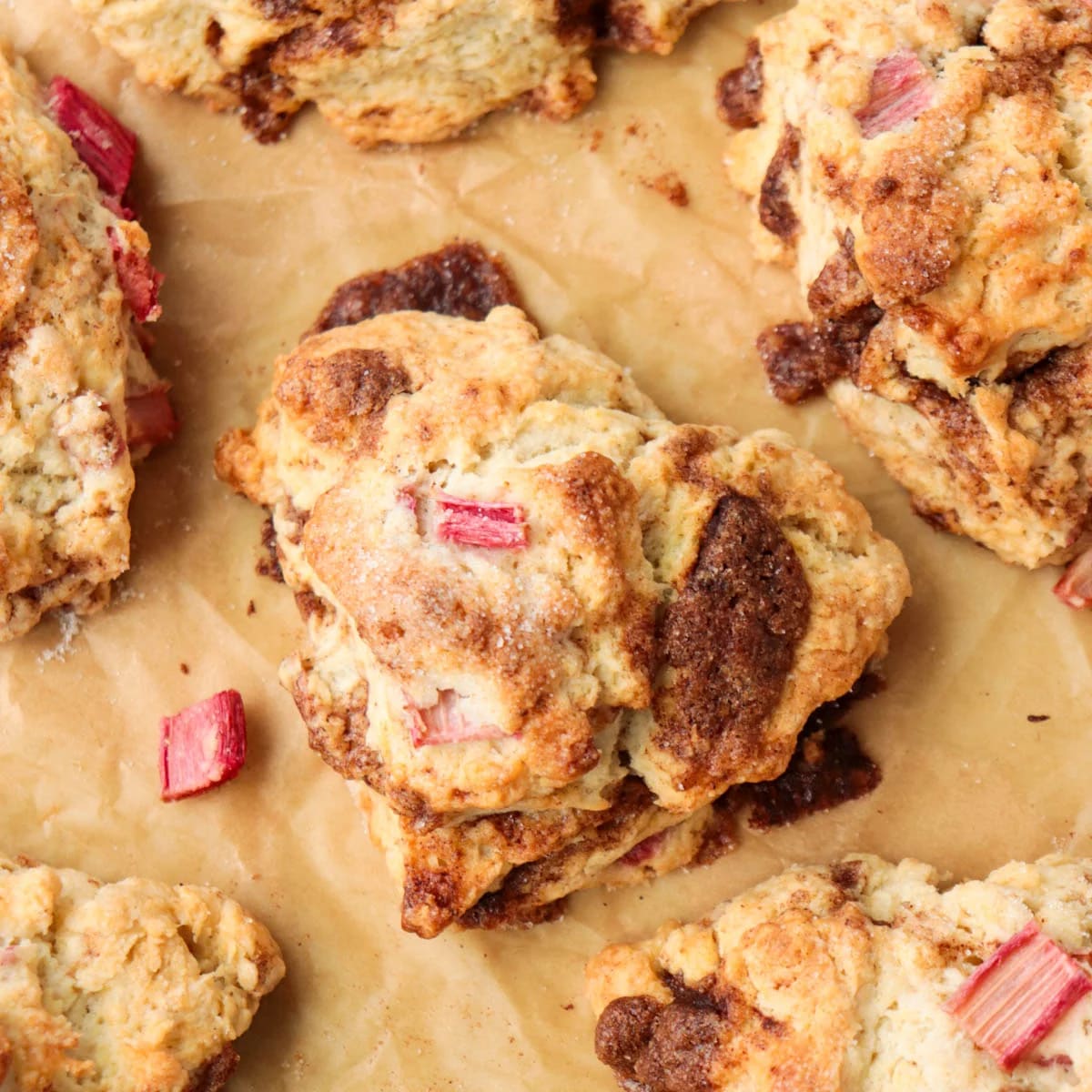 Cinnamon Rhubarb Scones