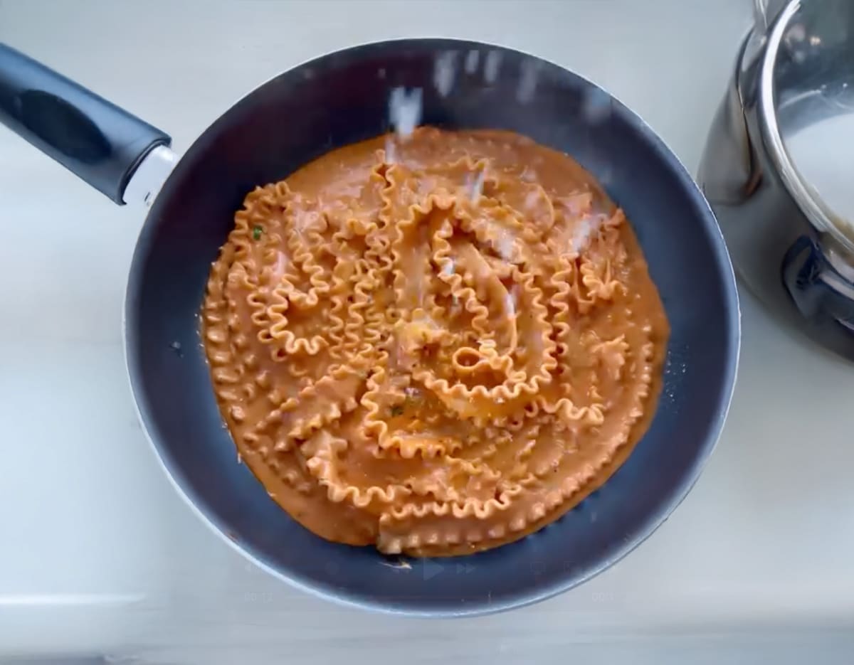 Creamy Tomato Pasta with Giant Noodles