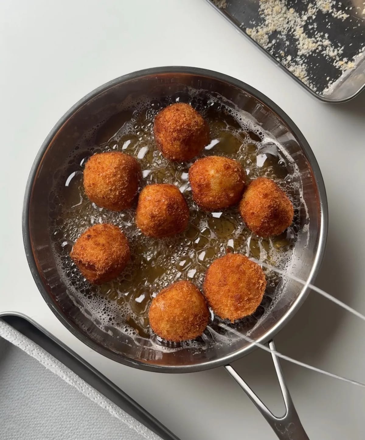 Cheese Stuffed Crispy Buffalo Potato Balls
