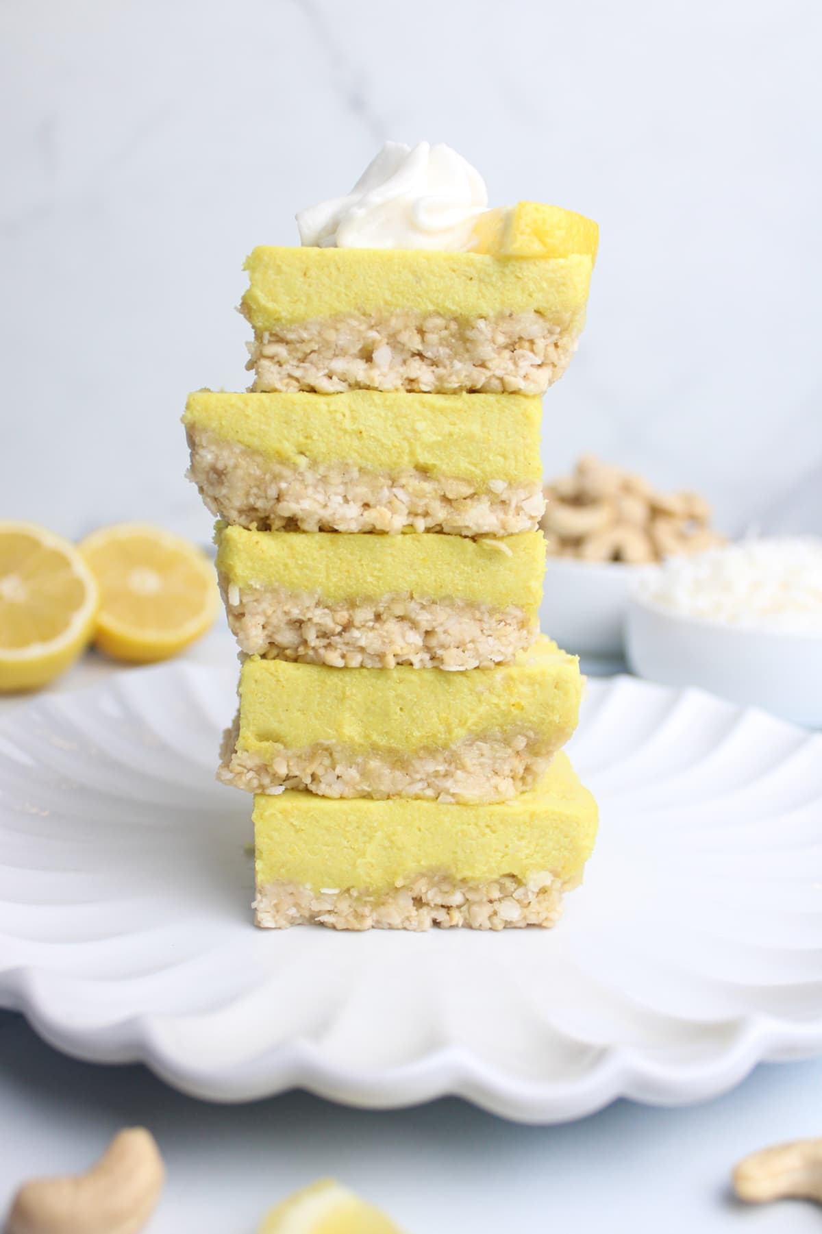 Vegan Lemon Cheesecake Bars
