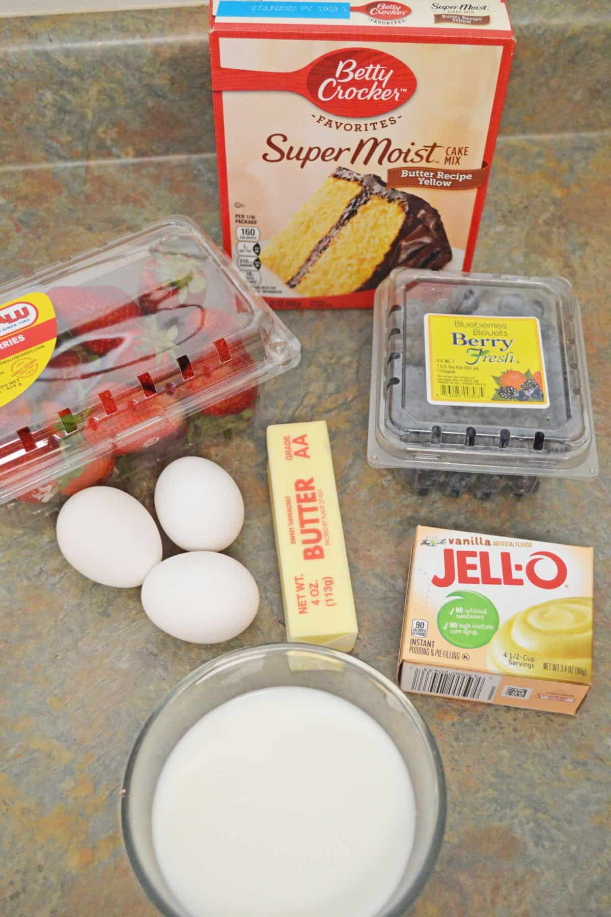 Strawberry Blueberry Trifle