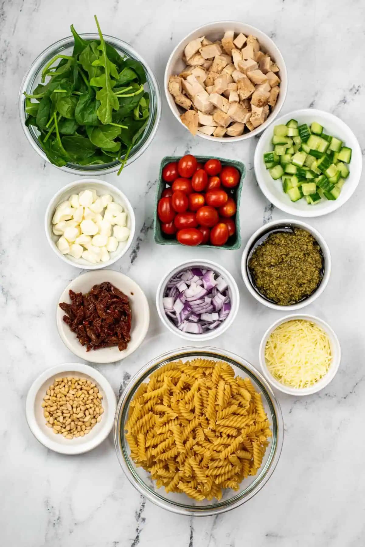 Chicken and Pesto Pasta Salad