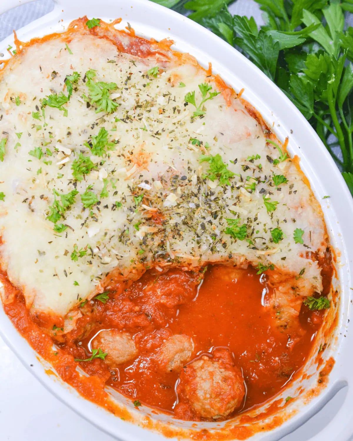 Dump and Bake Meatball Casserole