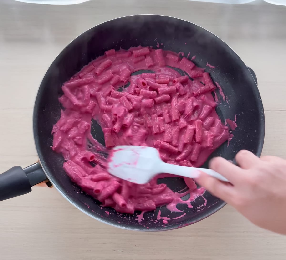 Creamy Beet Ricotta Rigatoni