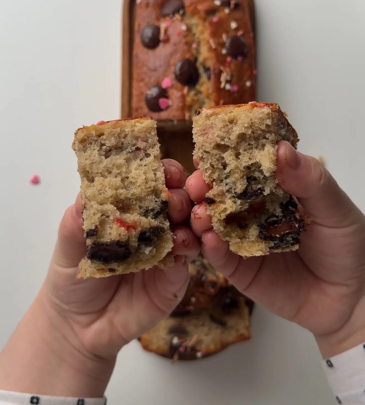 Chocolate Chip Banana Bread Valentines Edition