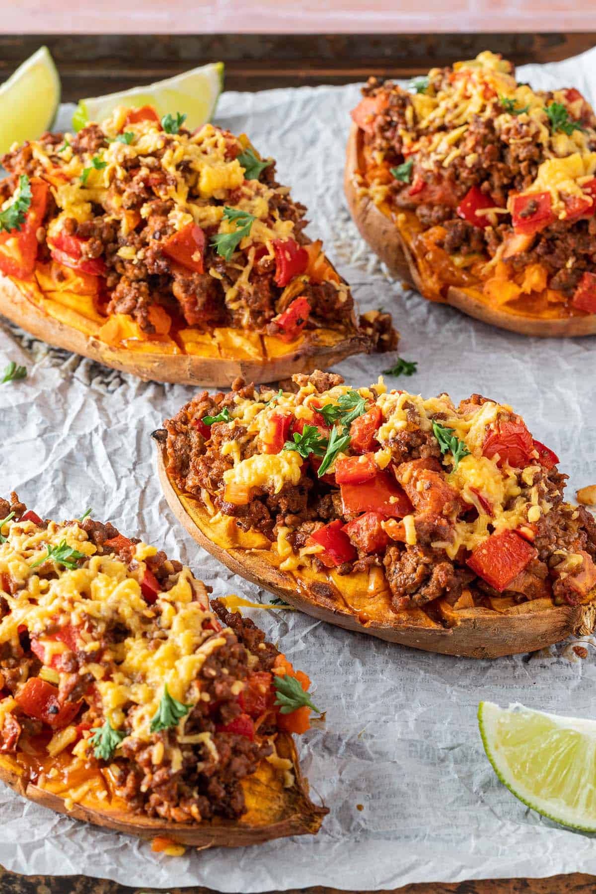 Loaded Sweet Potato with Ground Beef