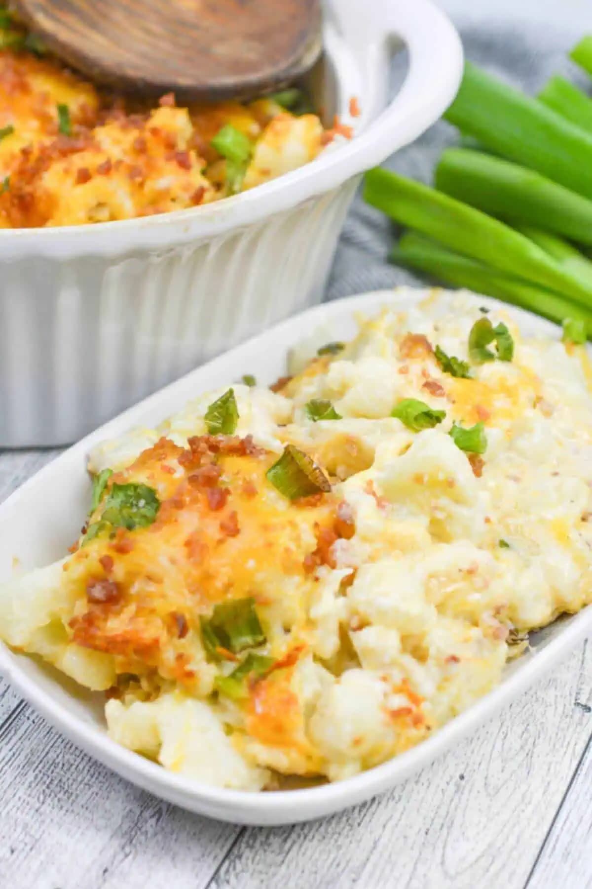 Loaded Cheesy Cauliflower Casserole