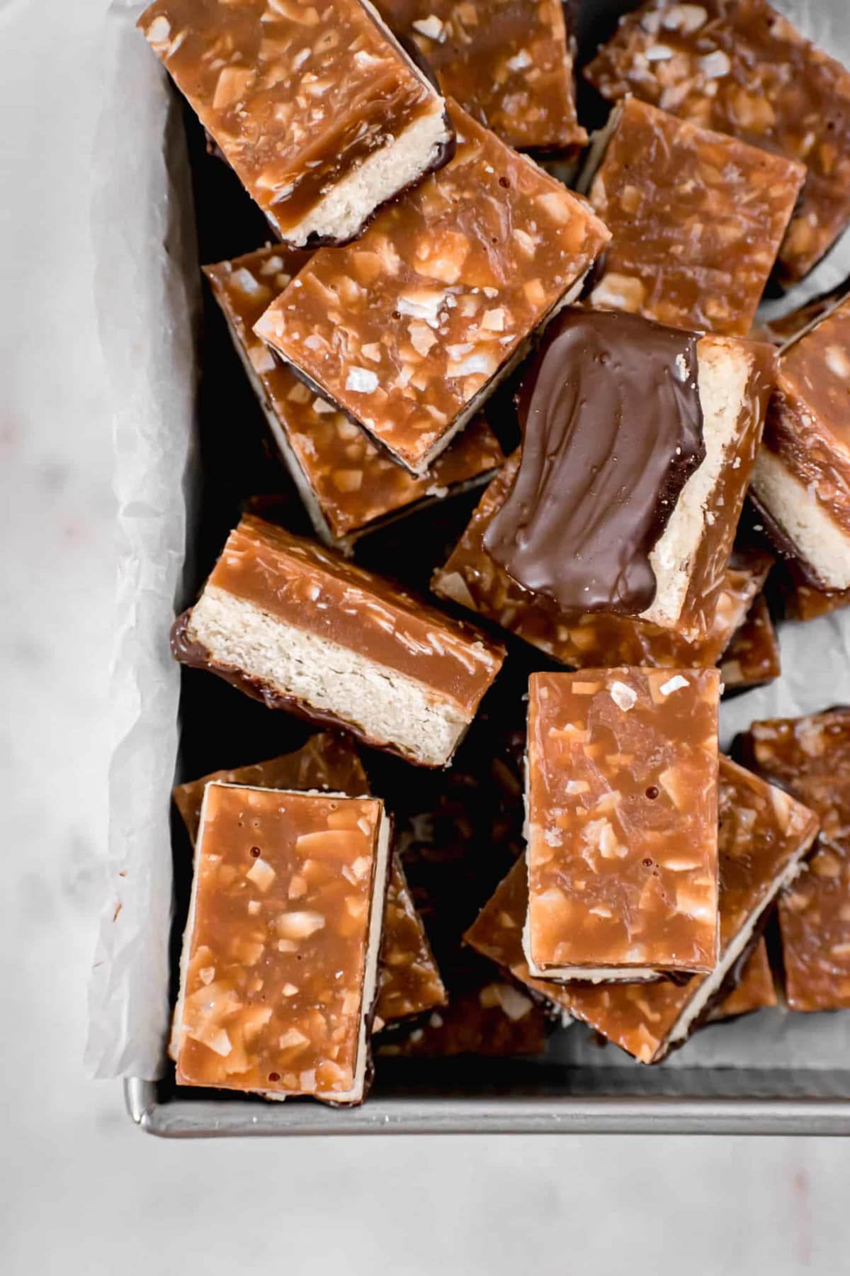 Homemade Samoa Bars