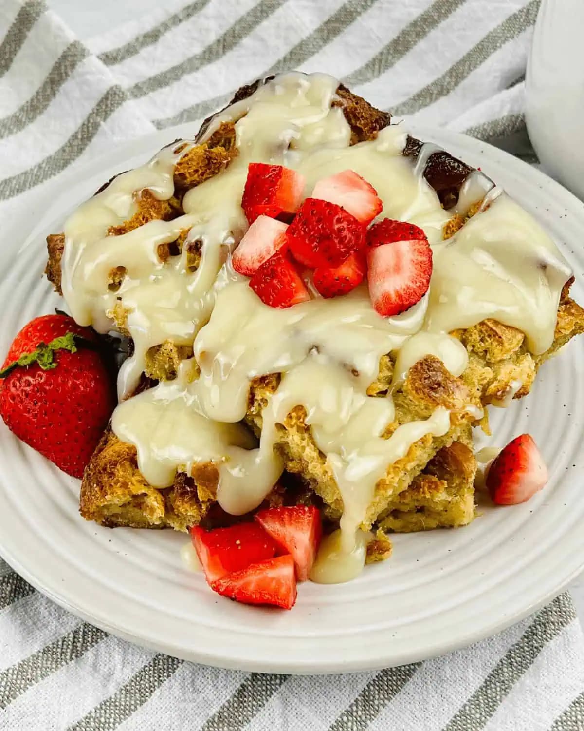 Bread Pudding with Vanilla Sauce
