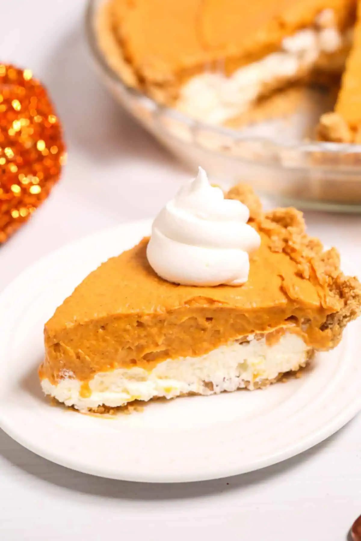 Double Layer Cream Cheese Pumpkin Pie