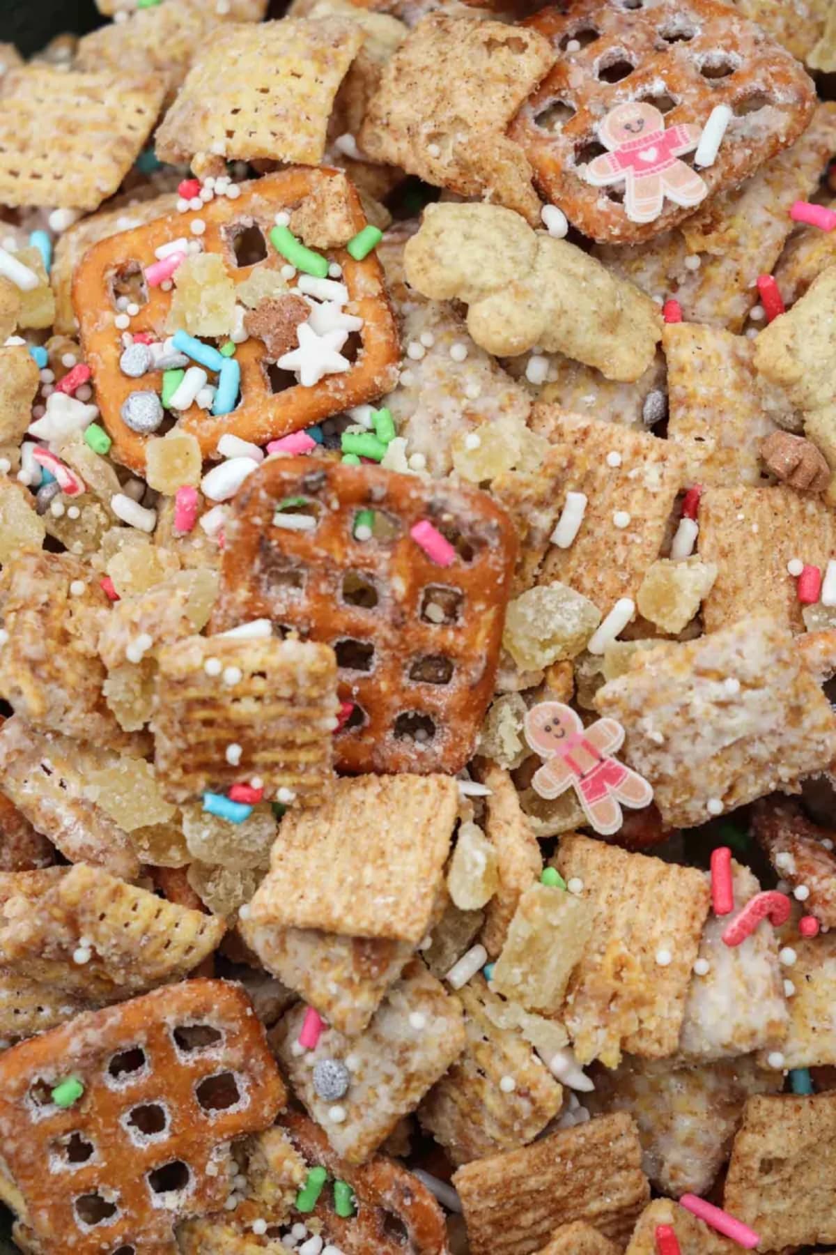 Gingerbread Muddy Buddies with Molasses and Ginger