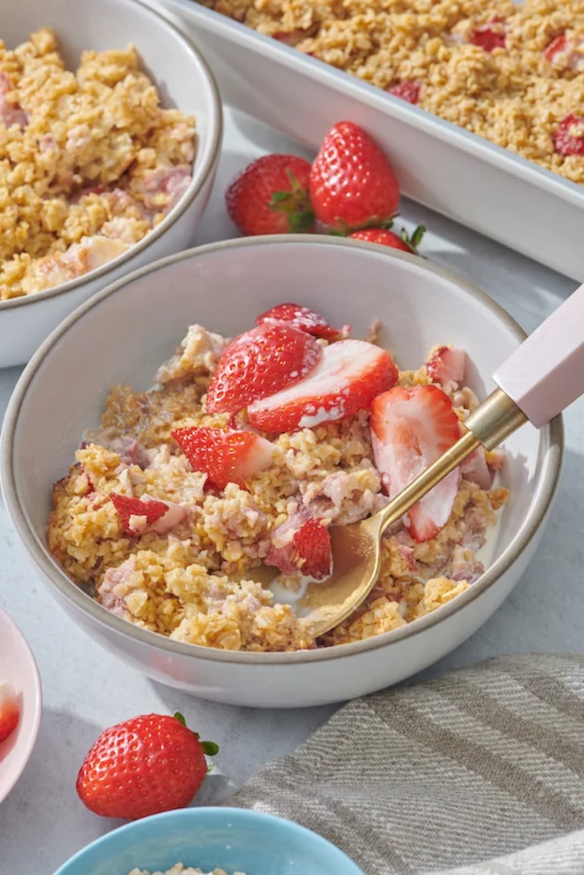 Strawberries and Cream Baked Oatmeal
