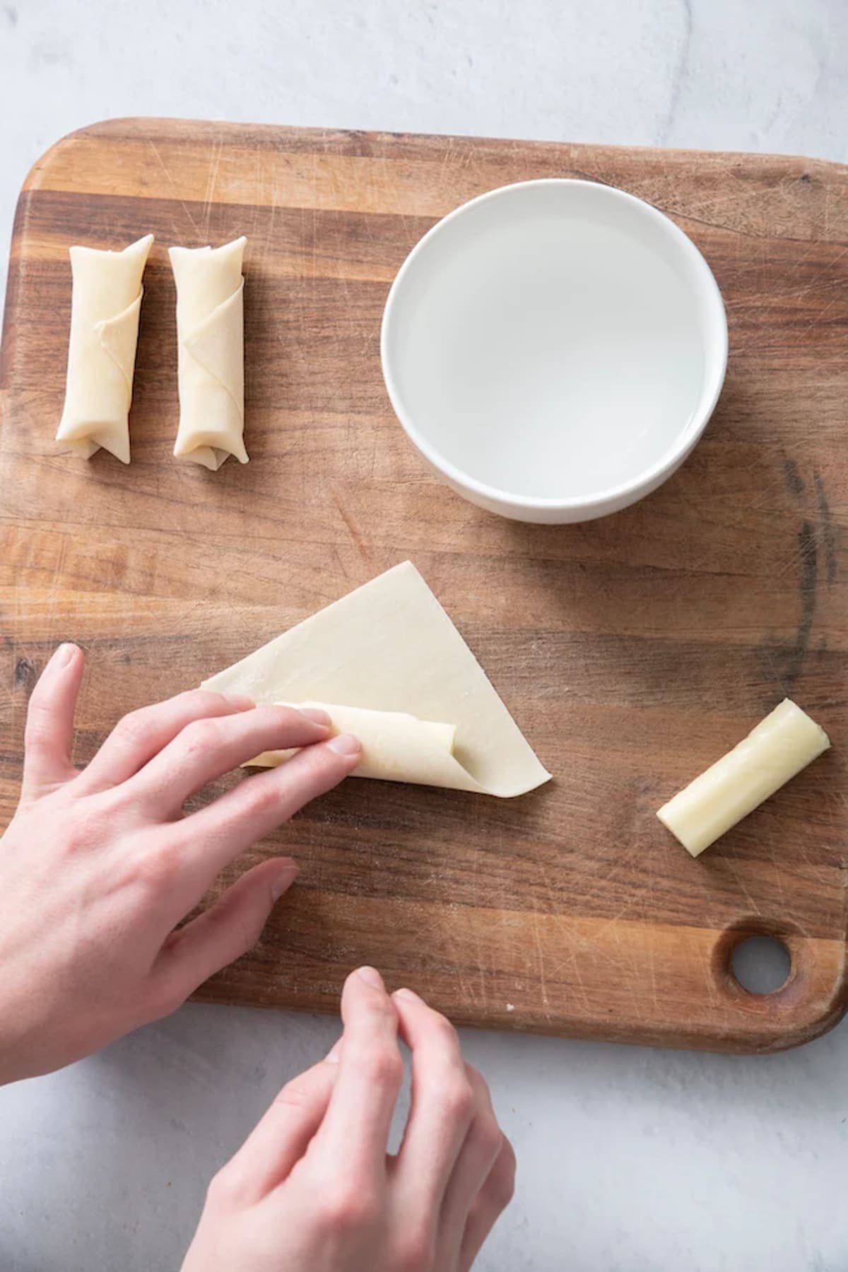 Air Fried Wonton Mozzarella Sticks