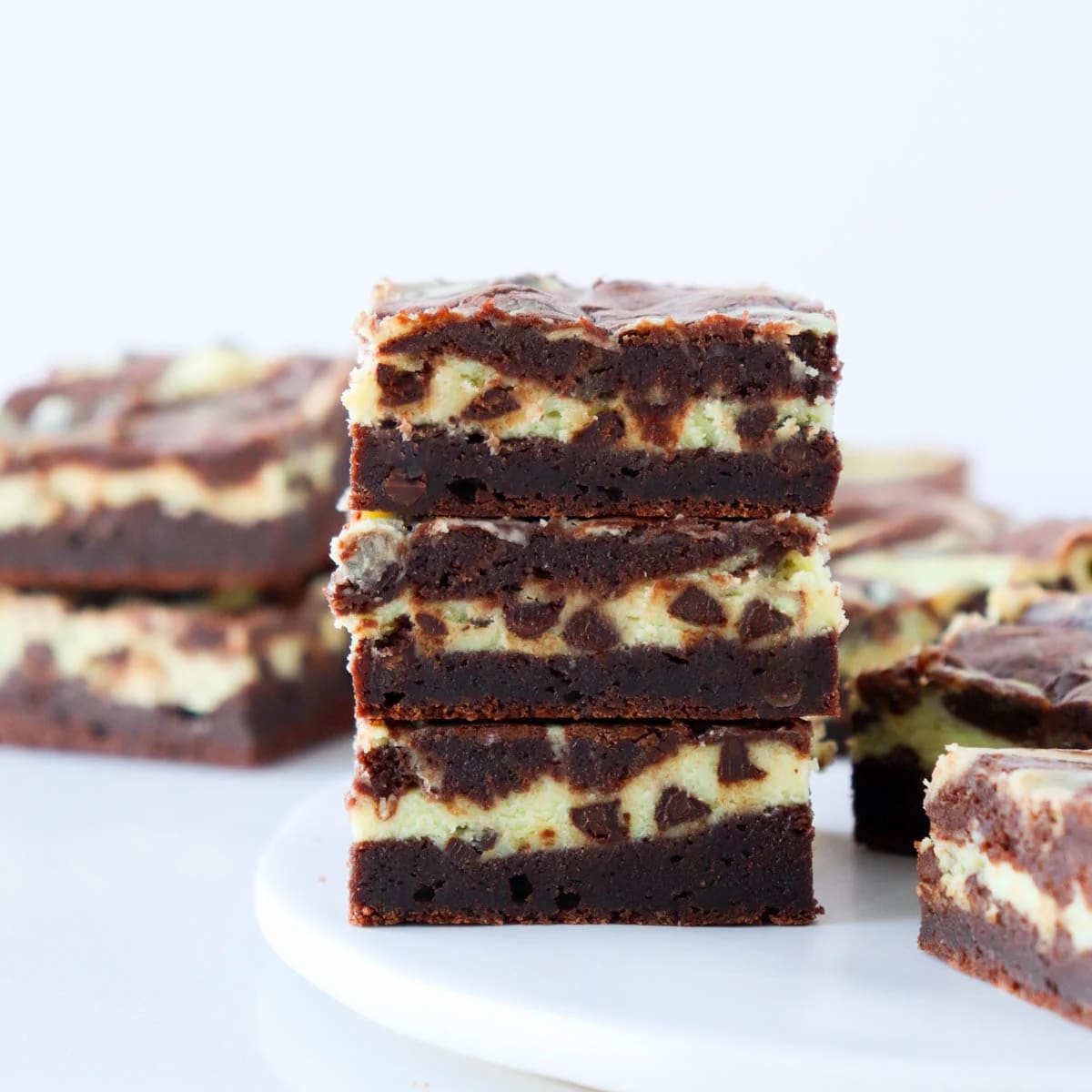 Mint Cream Cheese Brownies