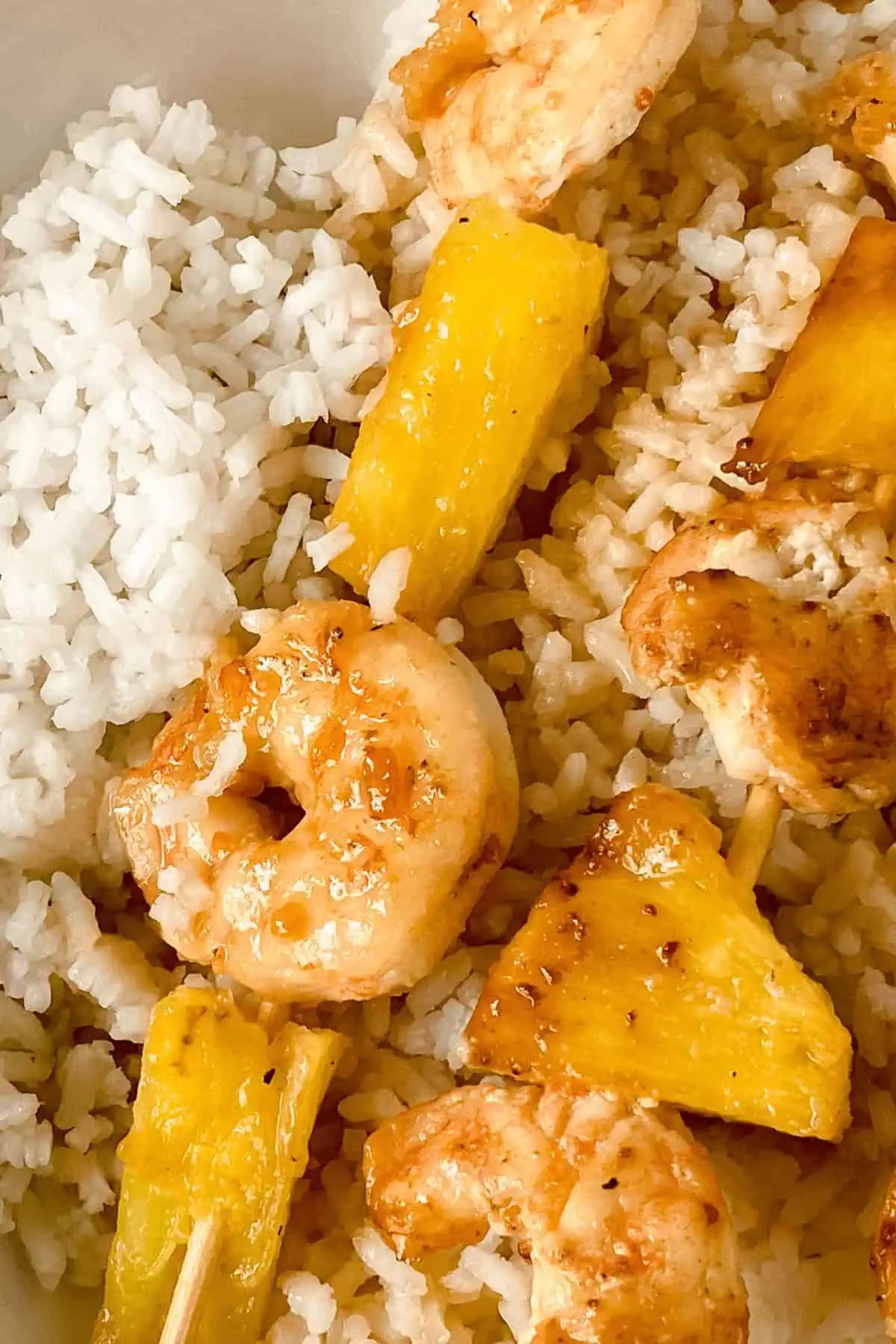 Hawaiian Garlic Shrimp Skewers