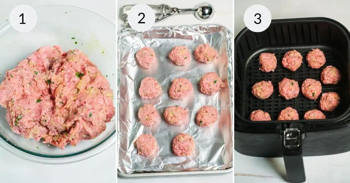 Air Fryer Turkey Meatballs