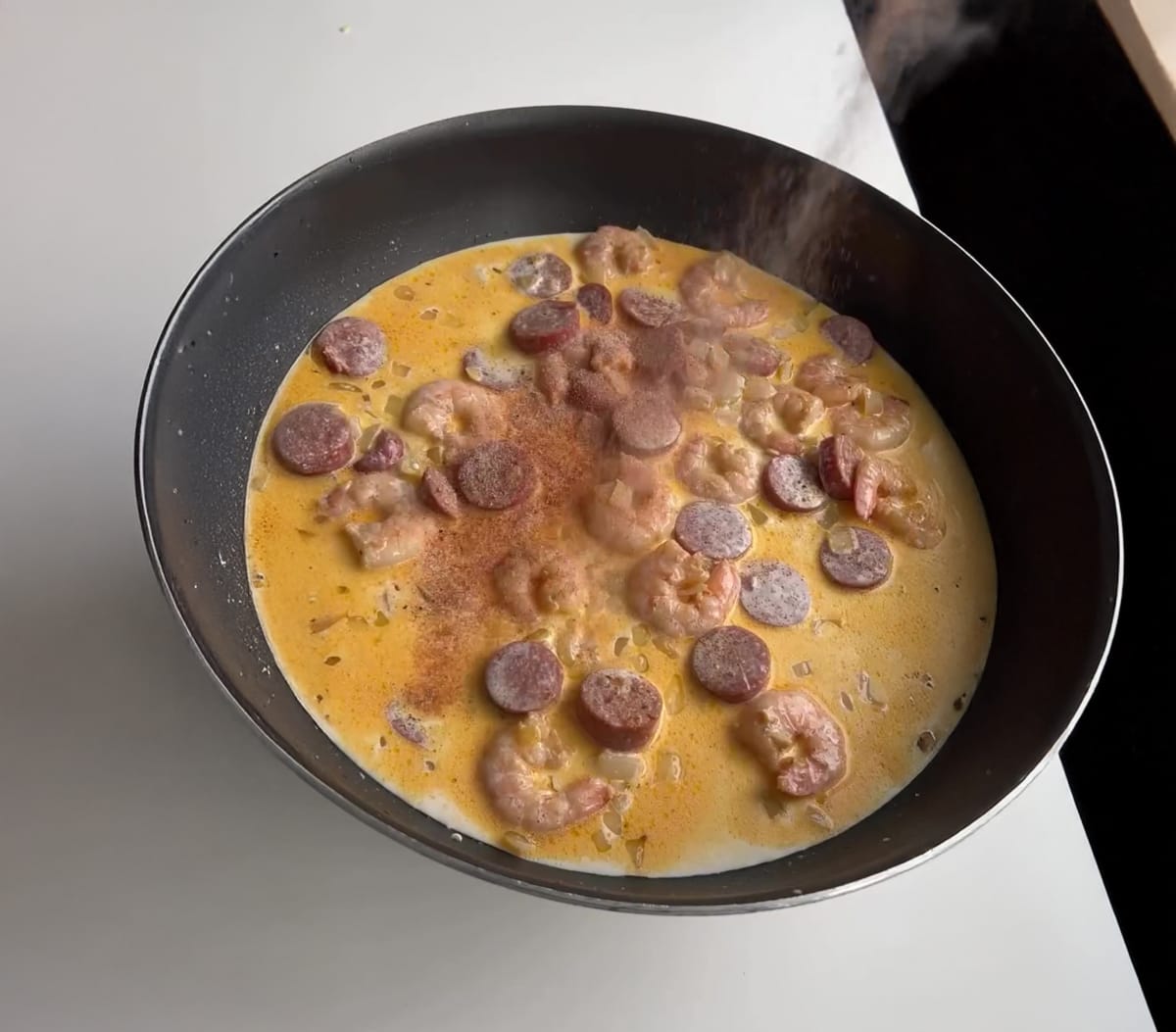 Creamy Cajun Shrimp & Sausage Pasta