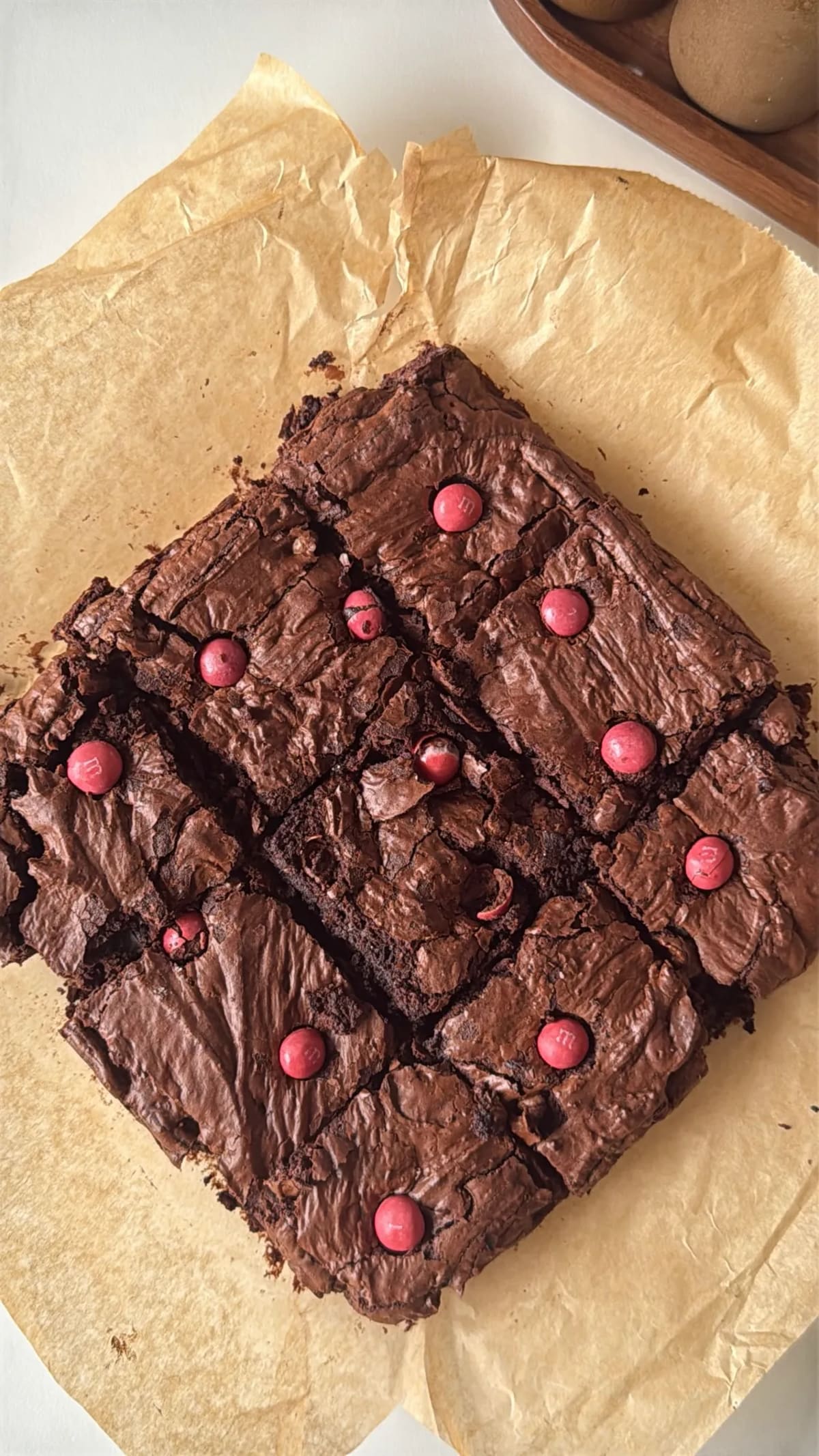 M&M’s Valentines Brownies