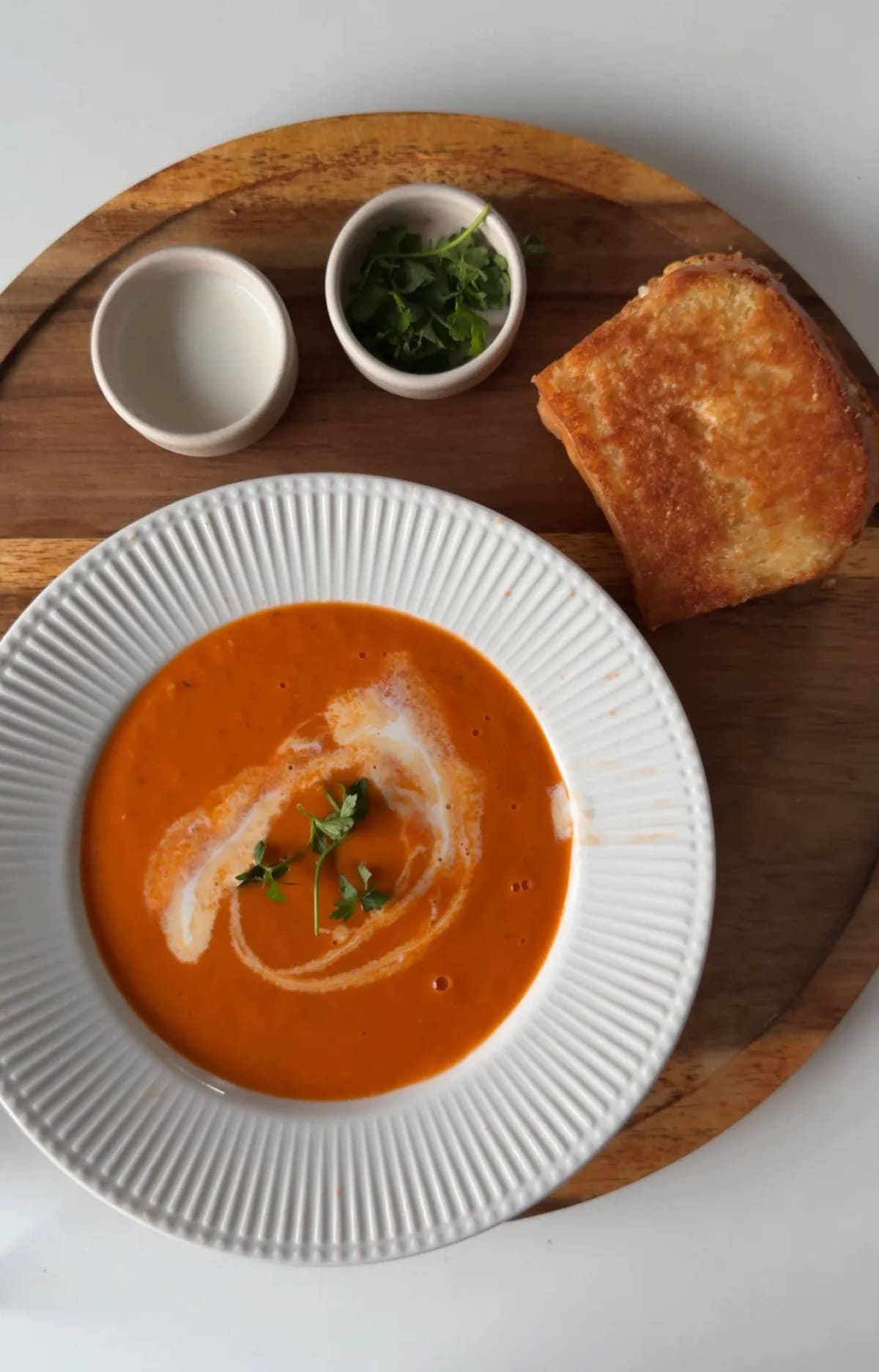 Tomato Soup with Grilled Cheese