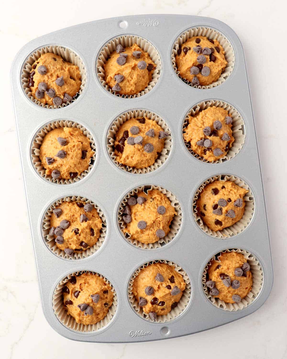 Easy Chocolate Chip Pumpkin Muffins