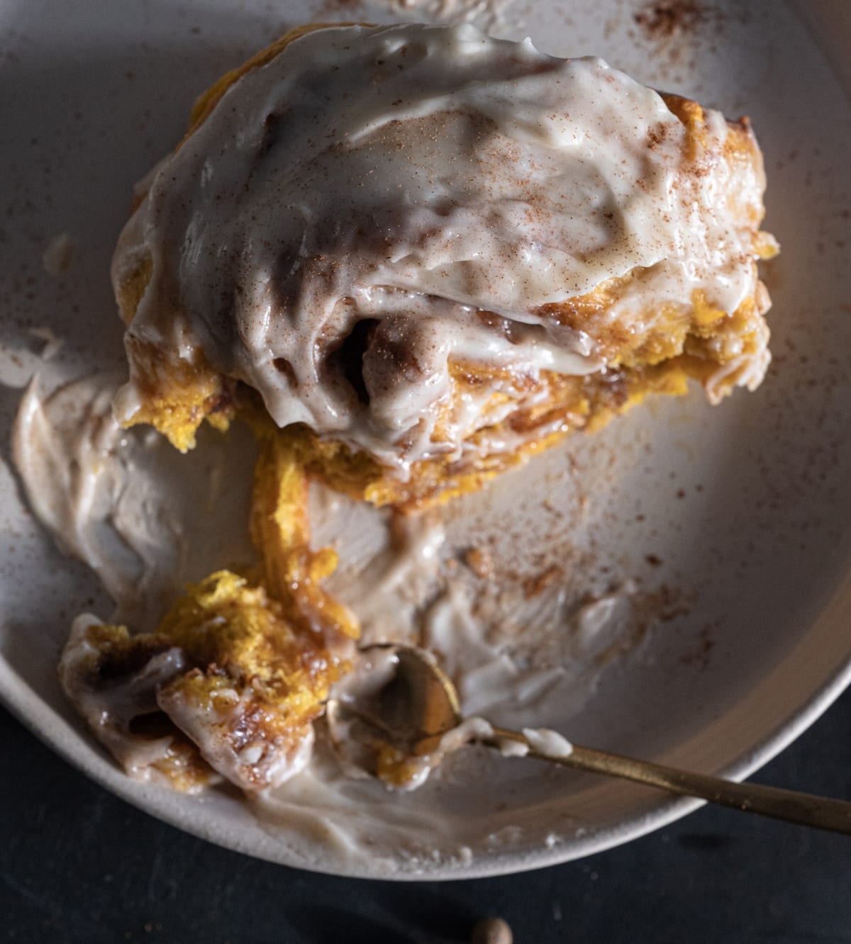 Brown Butter Pumpkin Cinnamon Rolls with Cream Cheese Icing