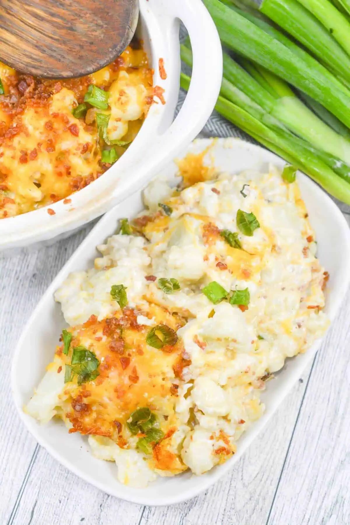 Loaded Cheesy Cauliflower Casserole