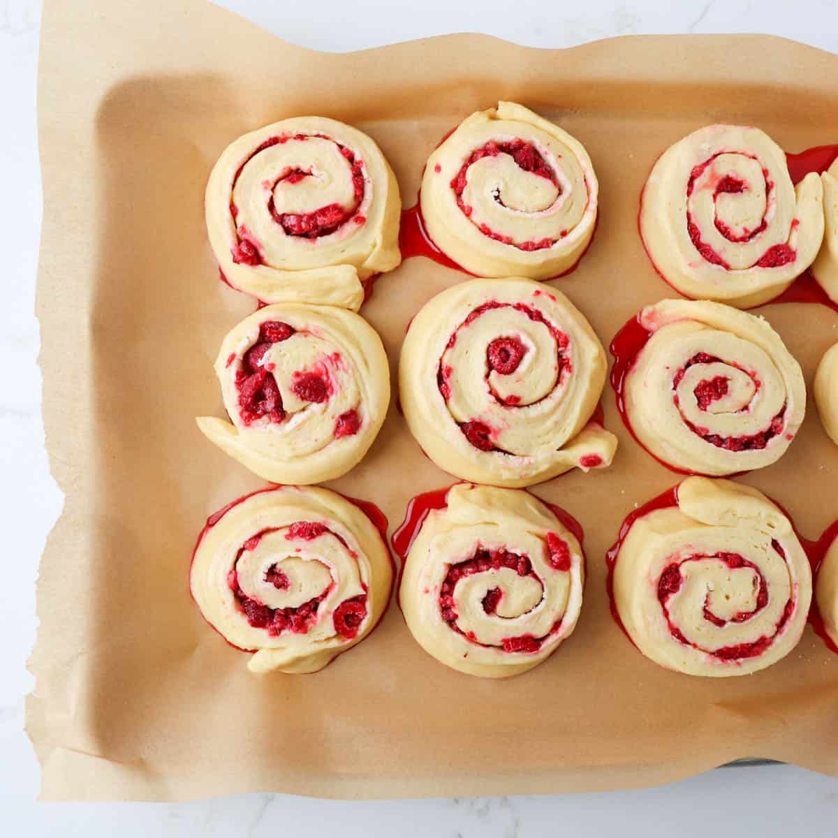 Raspberry Brioche Sweet Rolls