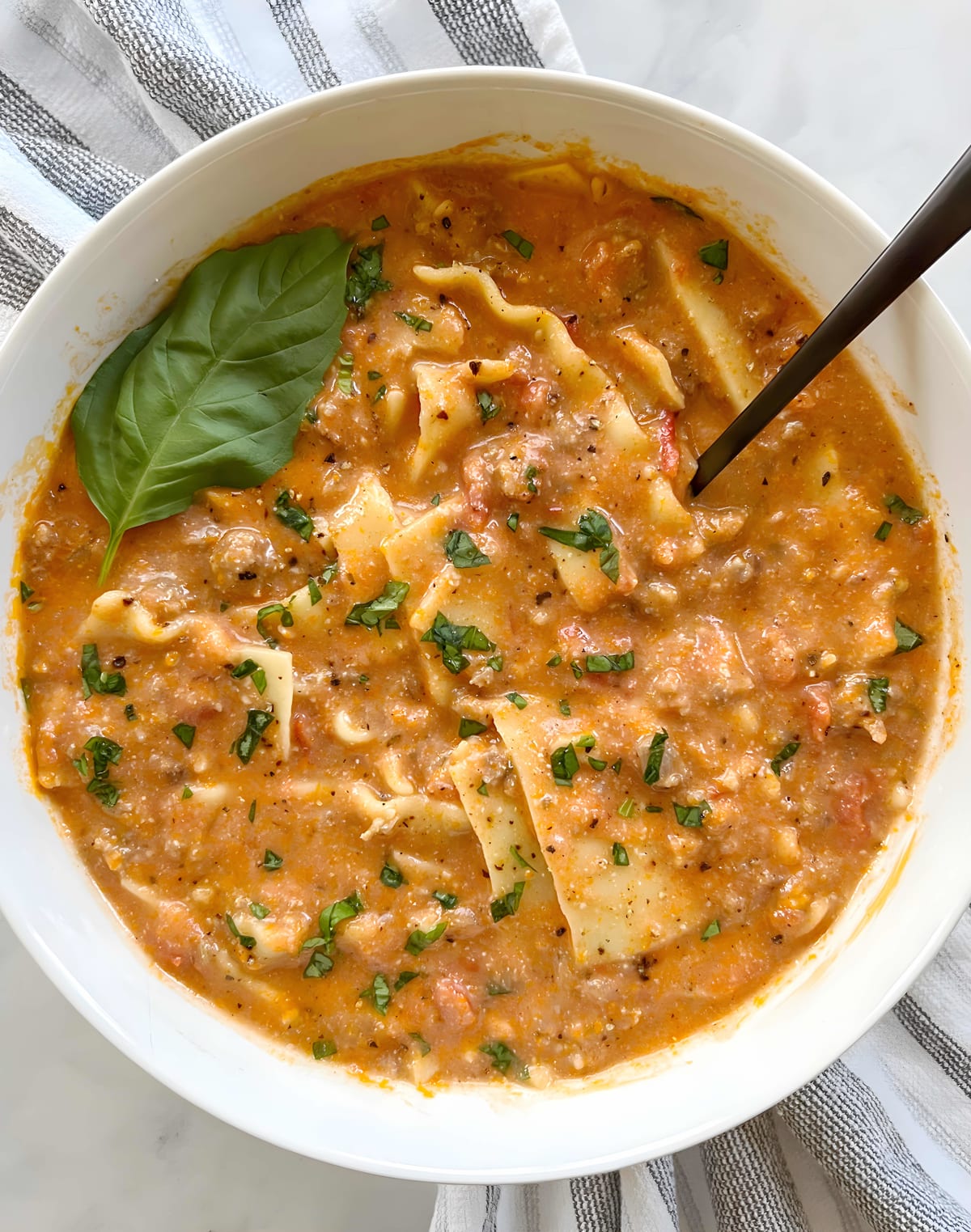 Dairy Free Lasagna Soup