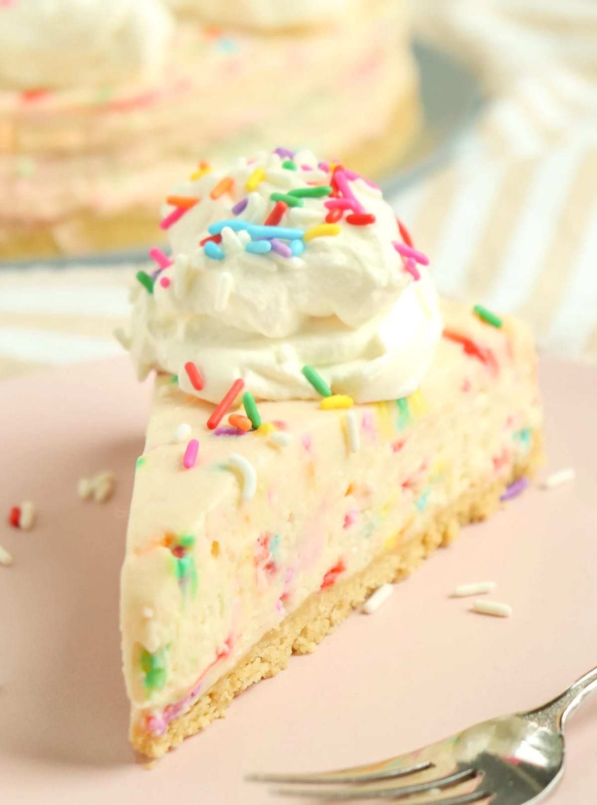 No-Bake Birthday Cake Cheesecake