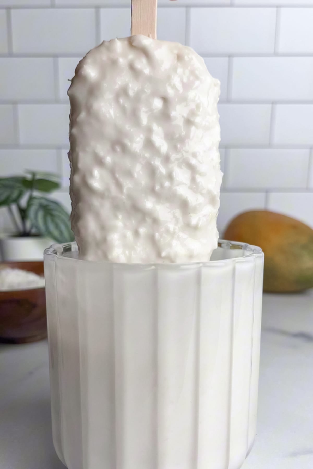 Mango Coconut Vegan Ice Cream Bars