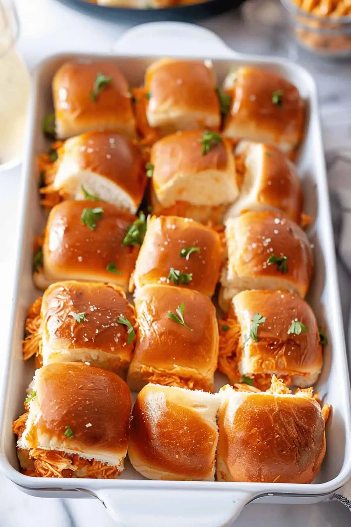 Slow Cooker Buffalo Chicken Sliders