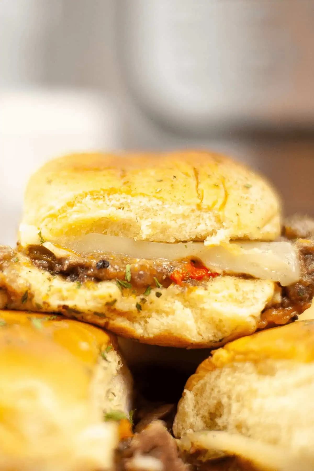 Instant Pot Steak Sliders with Cheese