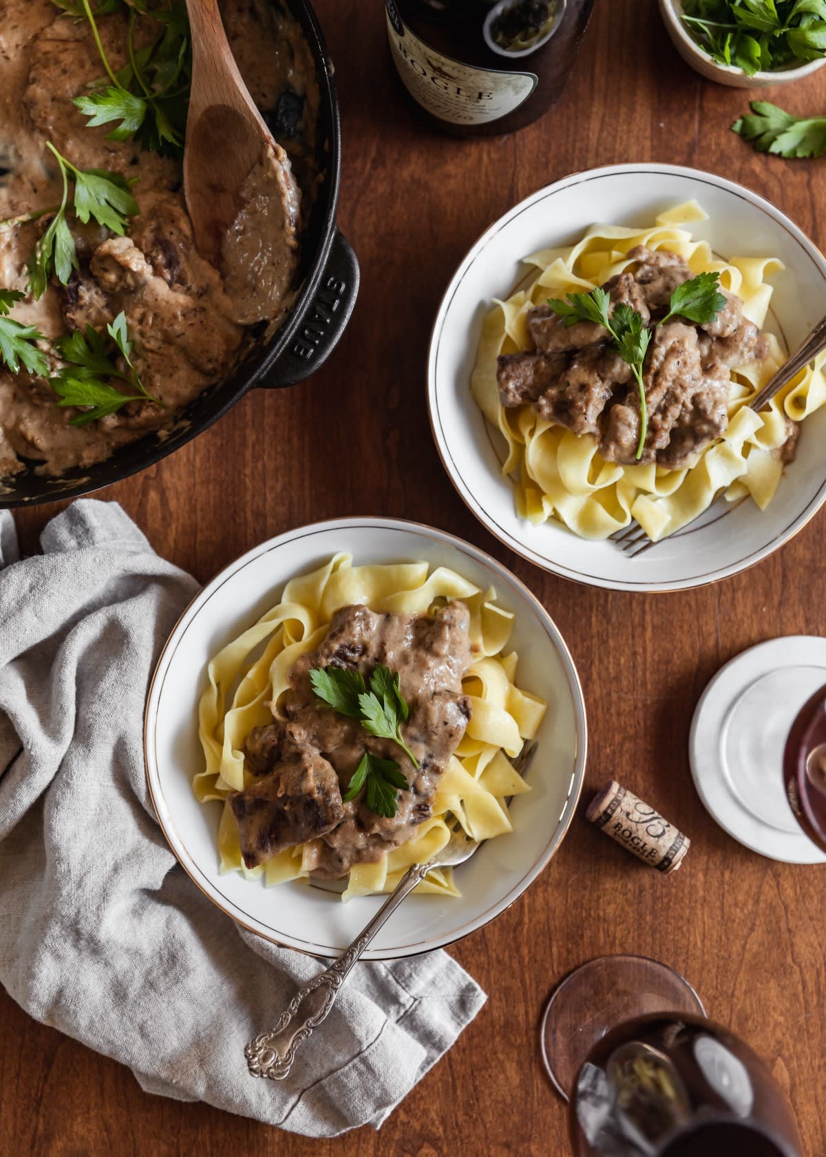 Beef Stroganoff With Shallots & Brandy