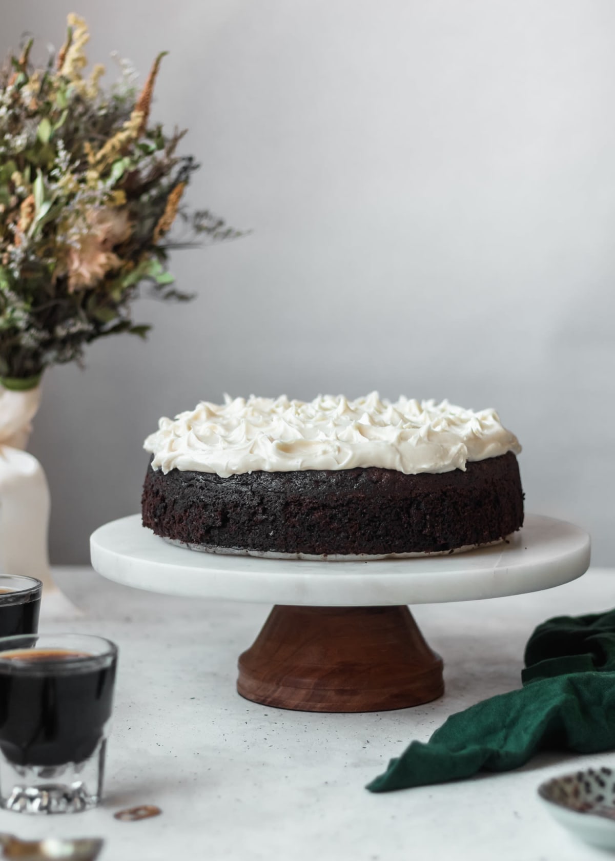 Chocolate Stout Cake + Irish Cream Cheese Frosting