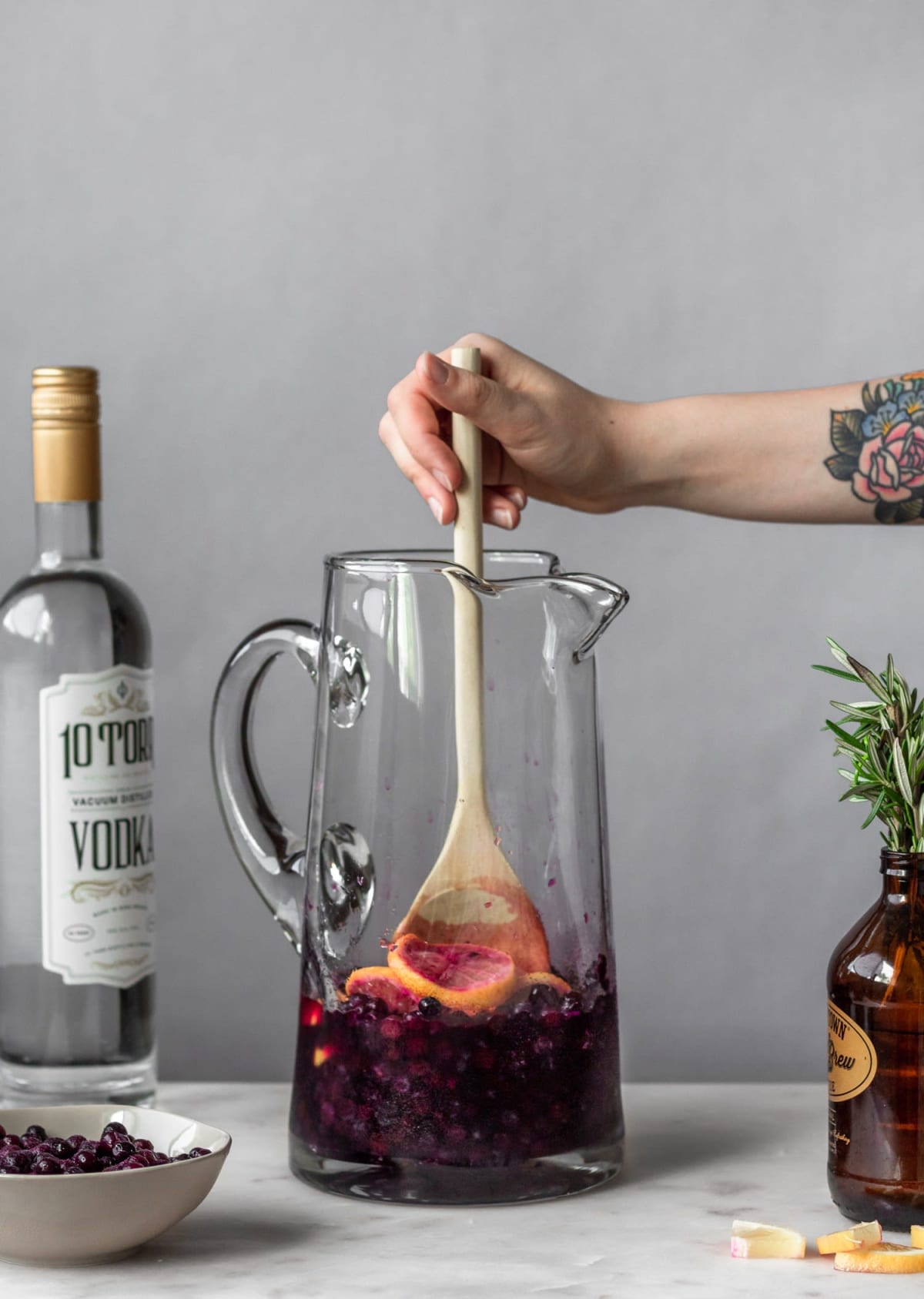 Blueberry Lemon Vodka Spritz