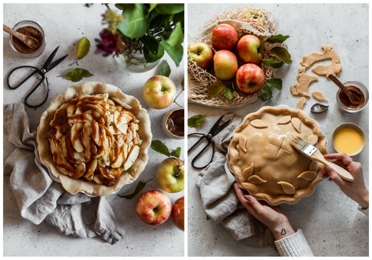 Caramel Apple Pie With Brown Butter Crust