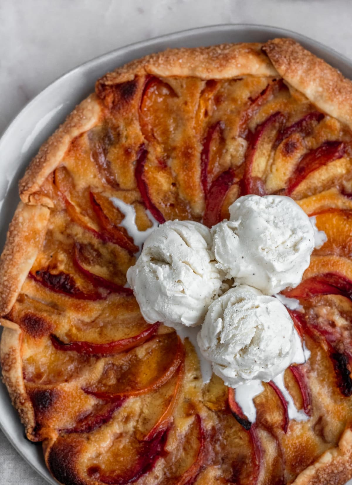 Nectarine Galette With Mascarpone Filling