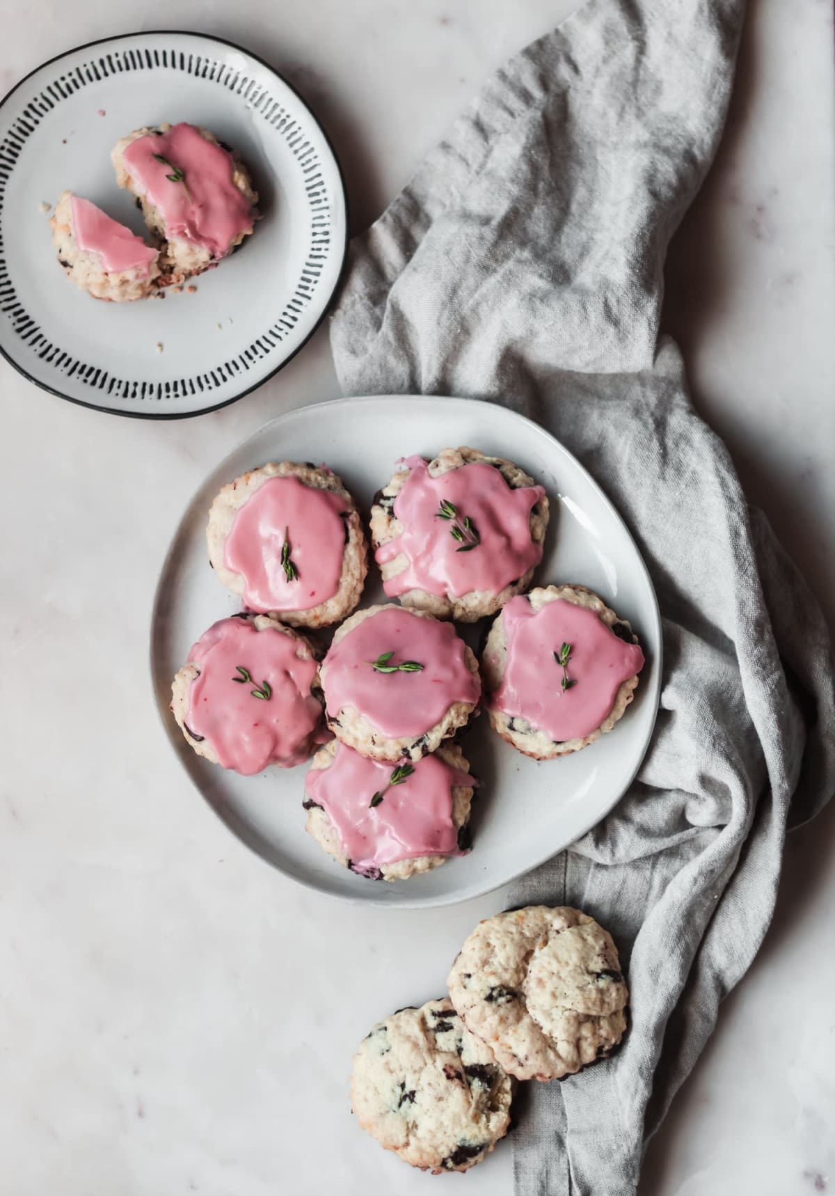 Chocolate Chip Scones + Blood Orange Glaze