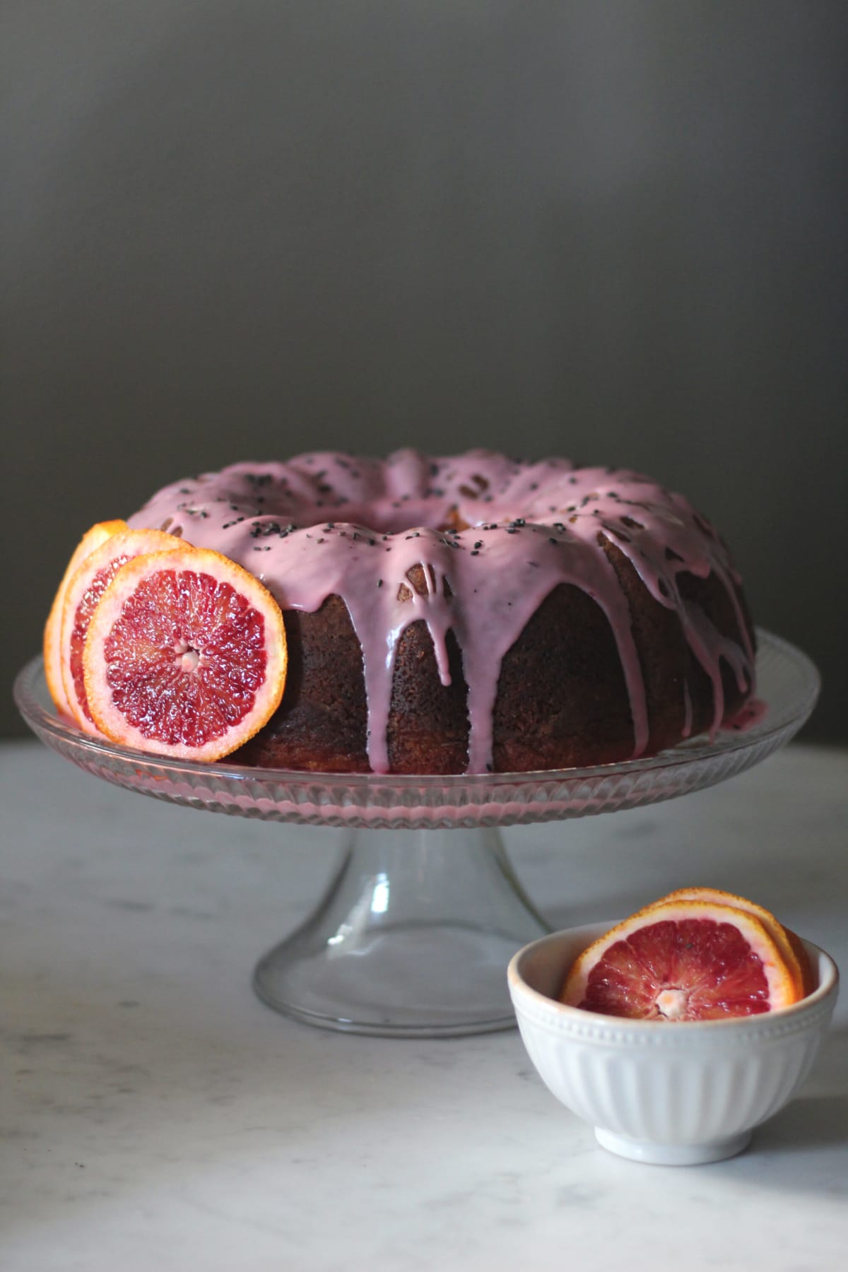 Black Sesame + Blood Orange Pound Cake