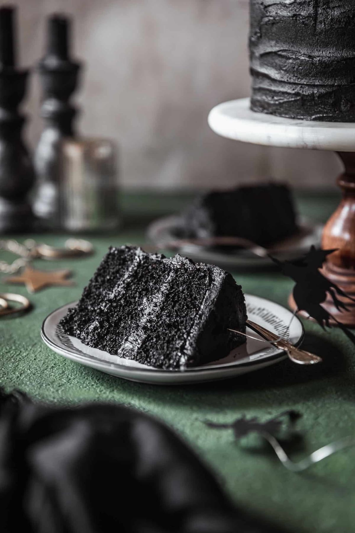 Halloween Black Velvet Cake