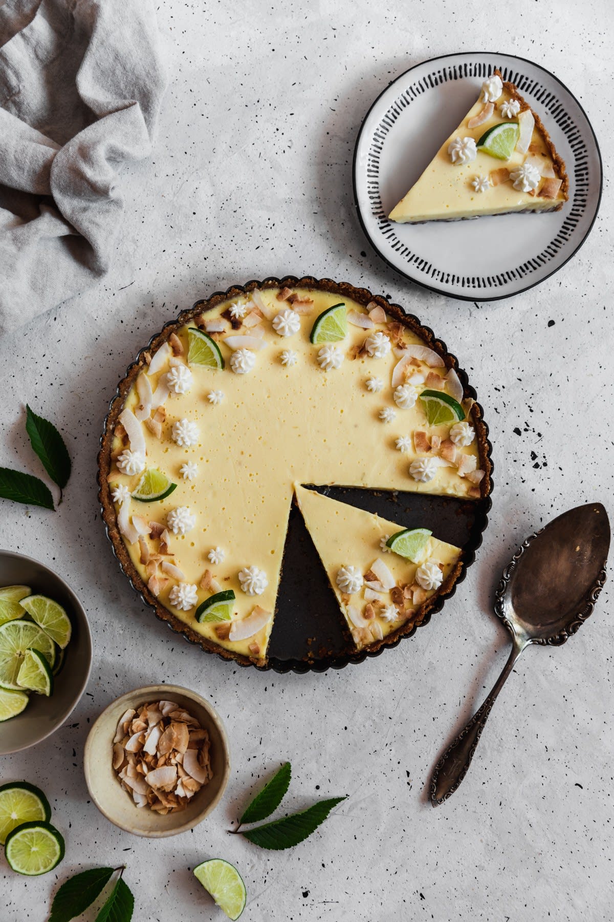 Key Lime Tart With Coconut