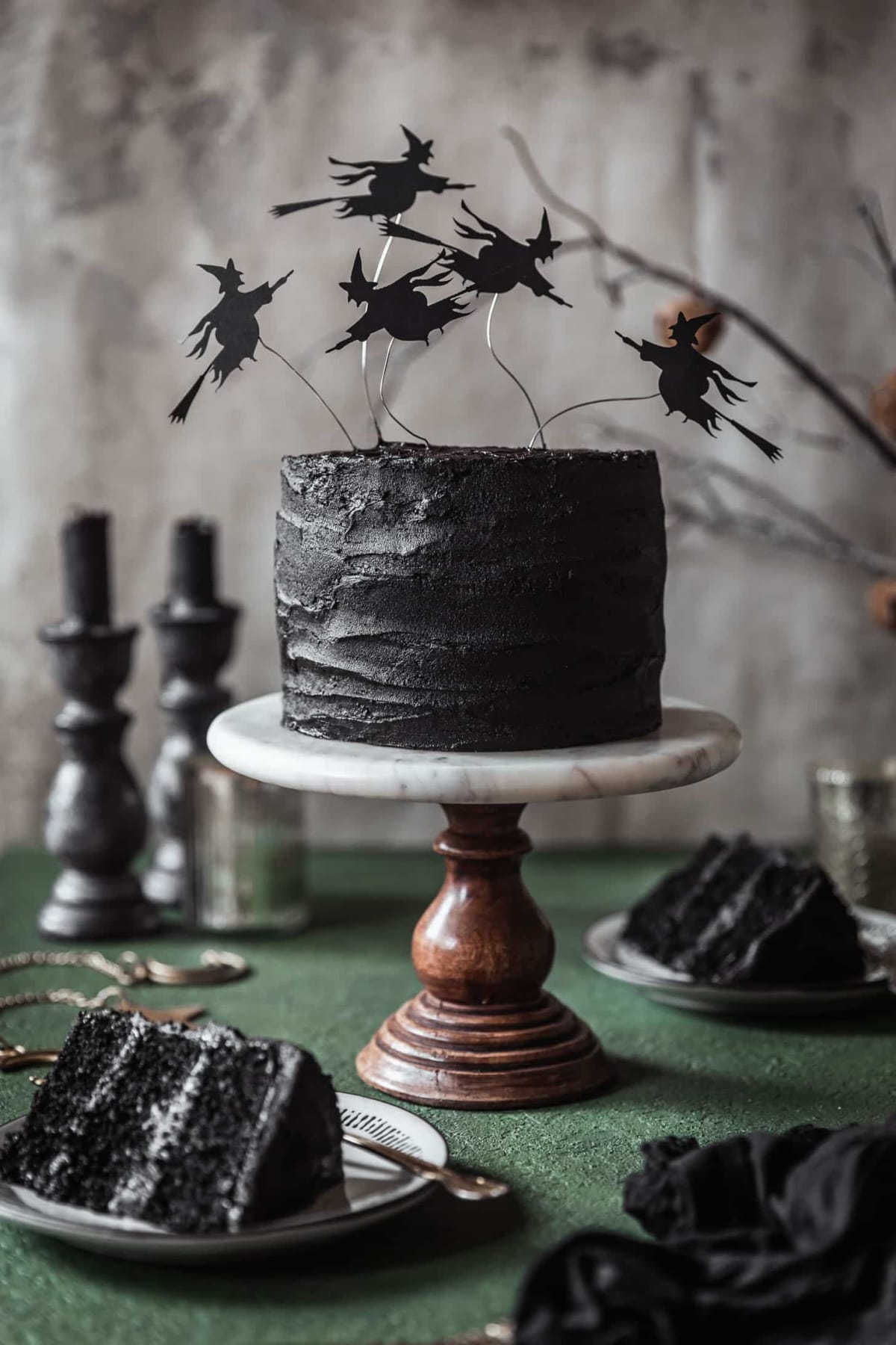 Halloween Black Velvet Cake