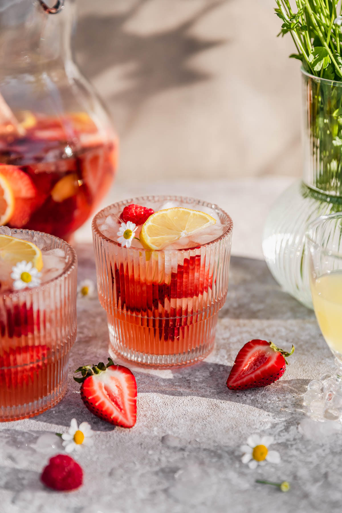 Rosé Sangria With Berries & Lemon