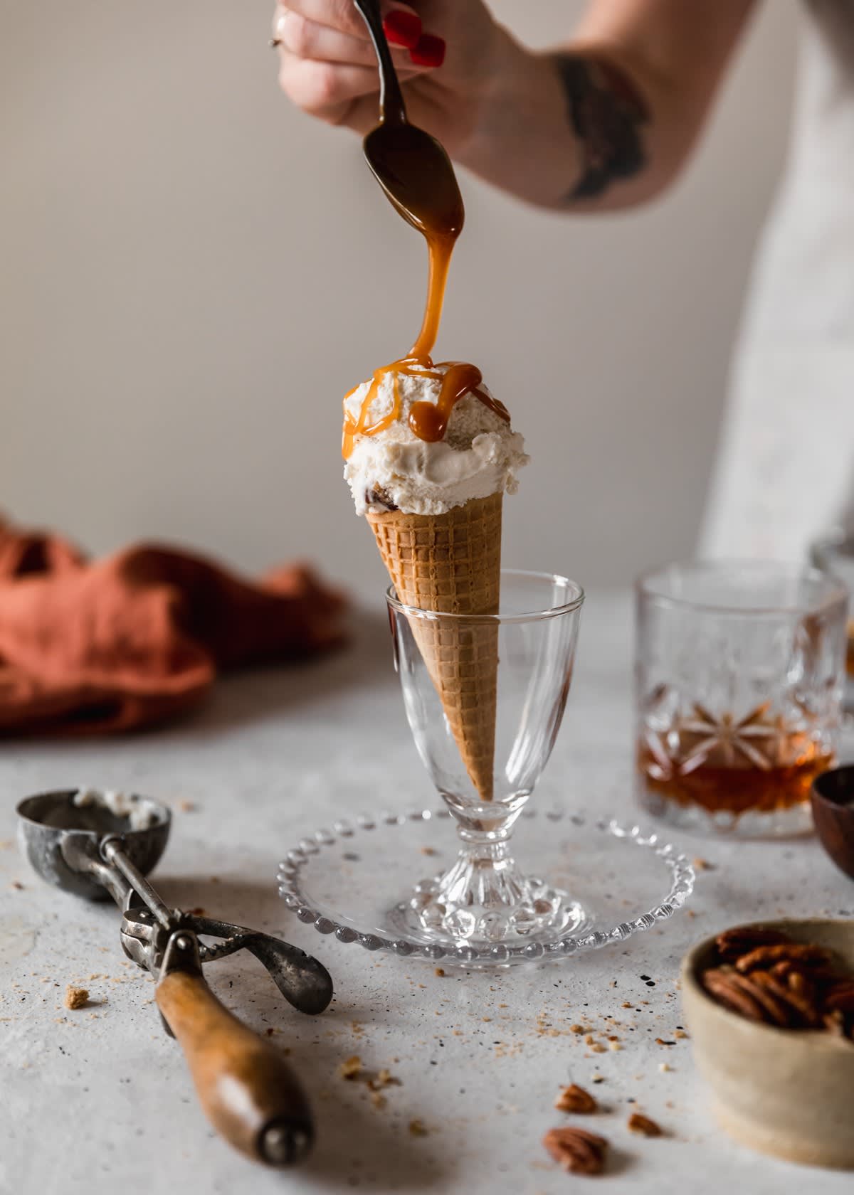 Bourbon Butter Pecan Ice Cream