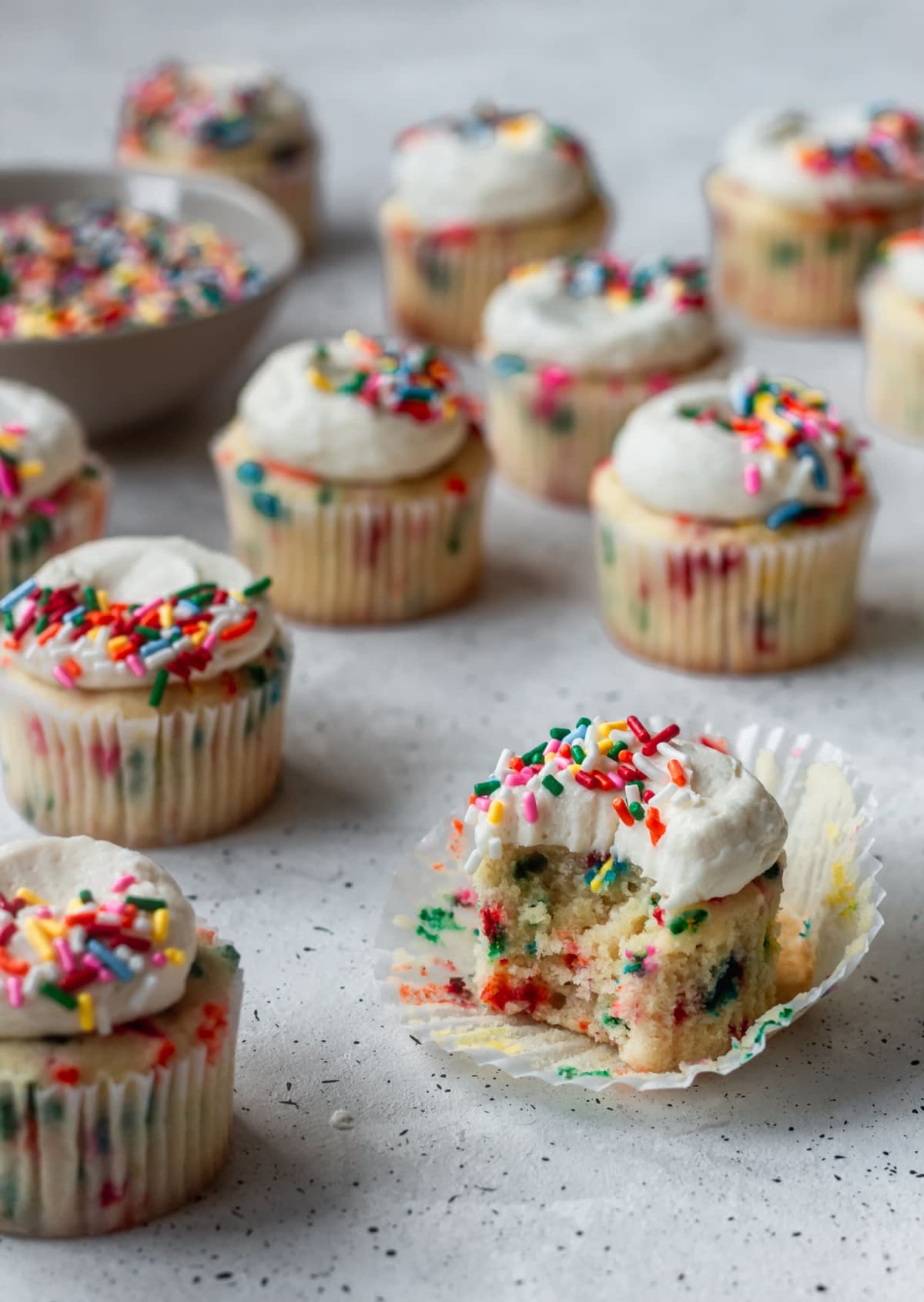 Funfetti Cupcakes With Marshmallow Buttercream