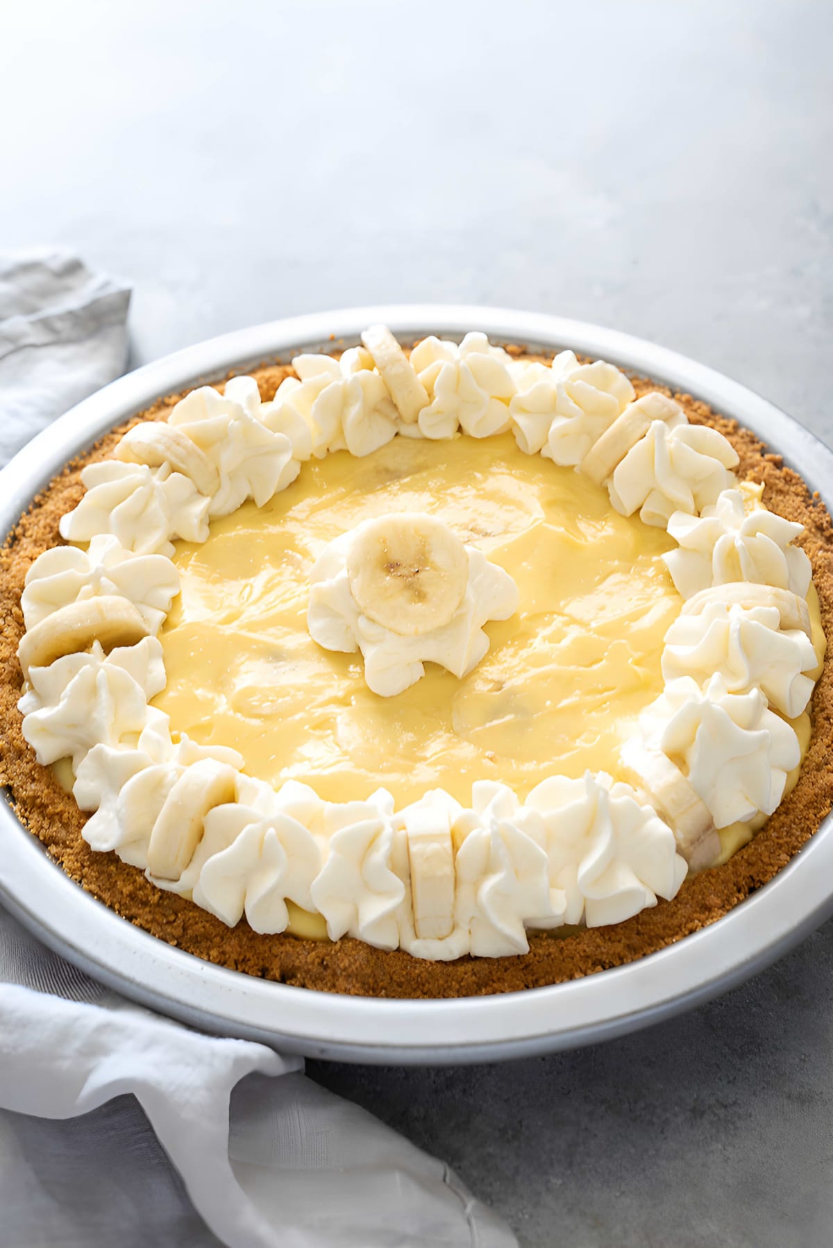 Banana Cream Pie with Graham Cracker Crust