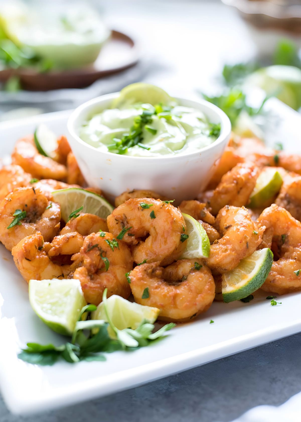 Blackened Shrimp with Avocado Ranch Dressing