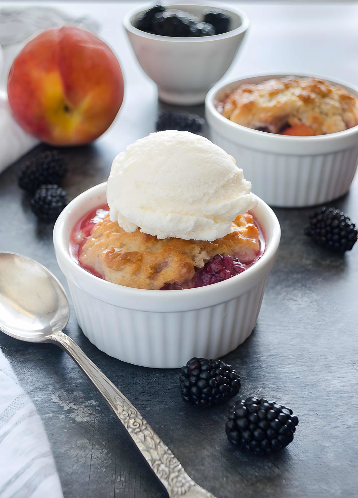 Peach Blackberry Cobbler