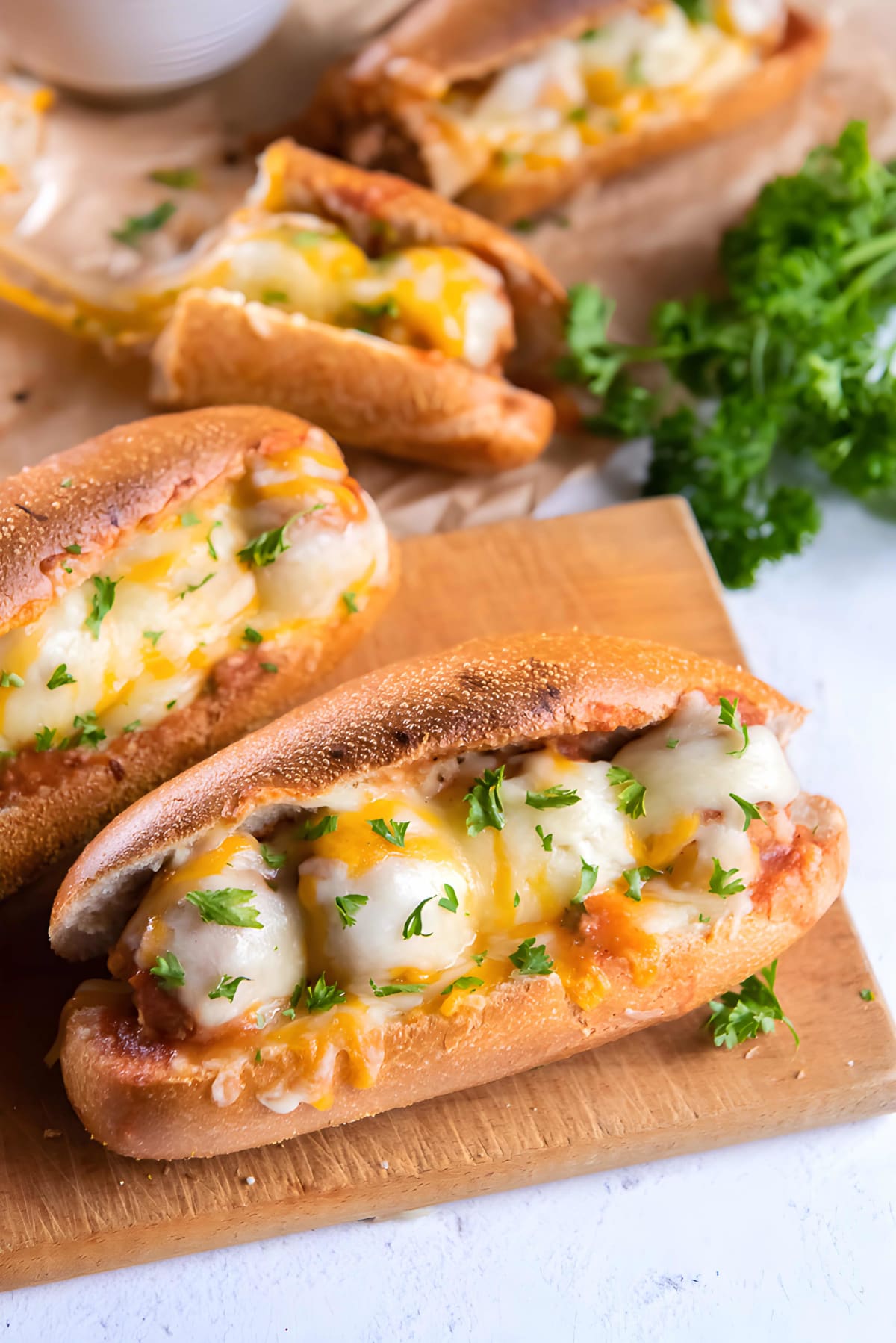 Crockpot BBQ Meatball Subs