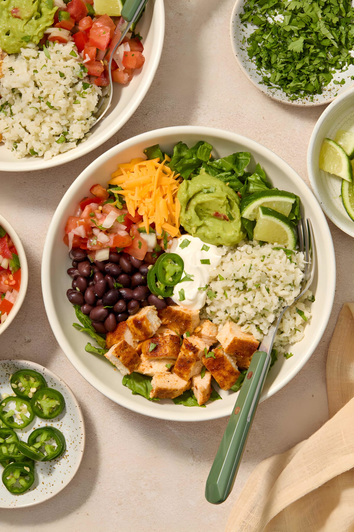 Easy Chicken Burrito Bowls